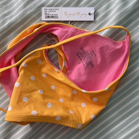 Jolyn NWT small bikini set with rash guard “ItsyBitsy” pattern Jolyn x Tiarah - Picture 4 of 8